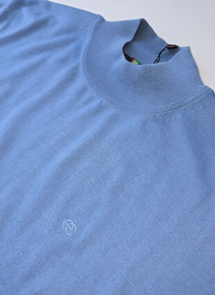 Джемпер с воротом стойка от ENRICO CERINI из 100% шерсти