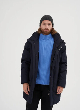 Мужская удлиненная пуховая куртка Igor Plaxa