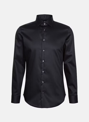 Приталенная сорочка с длинныйм рукавом от Seidensticker сатинового плетения