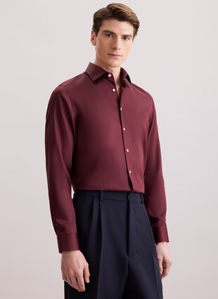 Приталенная сорочка с длинныйм рукавом от Seidensticker