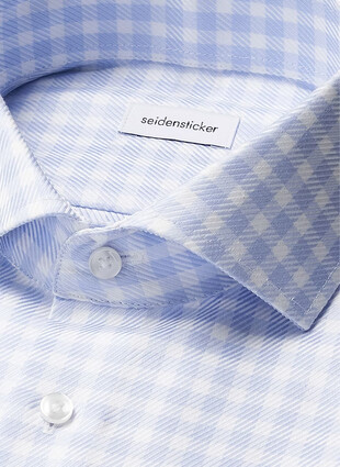 Сорочка с длинным рукавом от Seidensticker жаккардового плетения прямого кроя