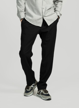 Кэжуал брюки от Digel прямого кроя из хлопка и шерсти