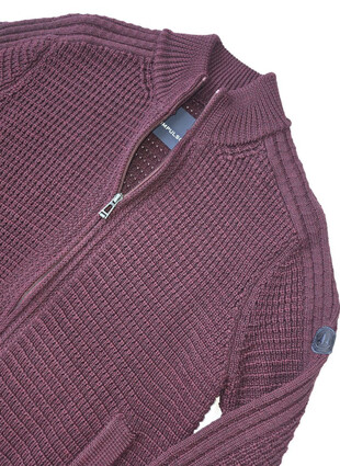 Кардиган винного цвета на замке от Impulso