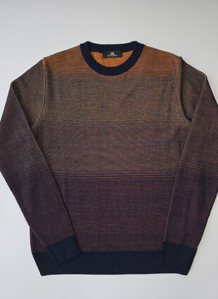 Джемпер от Montechiaro в винно -оранжевых оттенках