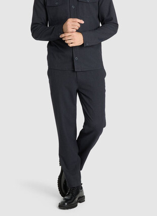 Брюки в полоску на мягком поясе от Mac Jeans